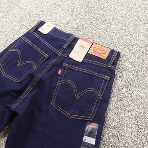 NEW Levis Jeans Womens 27 Dark Blue Denim Pants High Rise‎ Wedgie Straight Flex